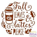 Fall Leaves & Lattes Please svg file