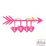 Arrow With Hearts svg file