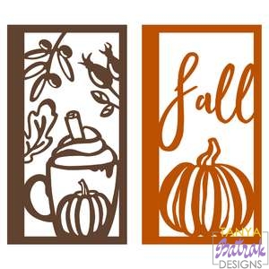 Autumn Album Dividers With Coffee And Pumpkin