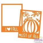Autumn Photo Frame With Pumpkin