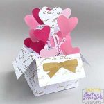 Box Card With Heart Balloons svg file
