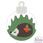 Christmas Ornament With Hedgehog svg file