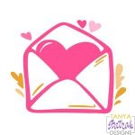 Envelope With Heart svg file