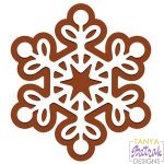 Gingerbread Snowflake Cookie svg file