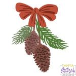 Pinecones With Bow svg file