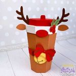 Reindeer Coffee Cup Box svg file