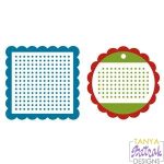 Tags With Scalloped Edges For Cross Stitch svg file