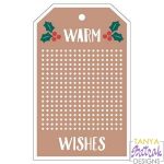 Warm Wishes Tag For Cross Stitch svg file