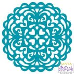 Wedding Doily With Hearts svg file