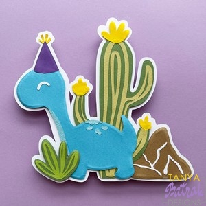 Brontosaur Party Cake Topper