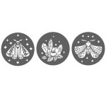 Circles With Celestial Moths And Crystals