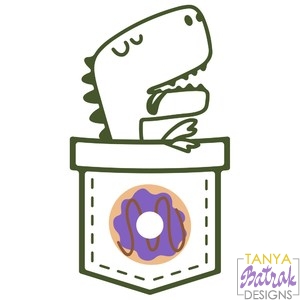 Dinosaur With Donut In A Pocket