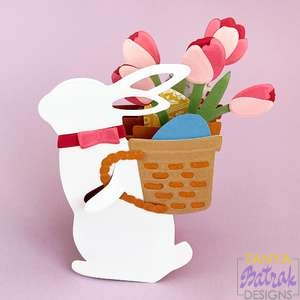 Easter Bunny Box Card svg