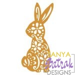 Easter Bunny Decorated With Flowers svg