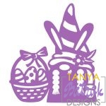 Easter Girl Gnome With Basket svg