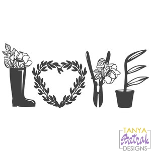 Garden Love Word Art