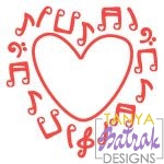 Music Notes Heart svg