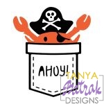 Pirate Crab In A Pocket svg