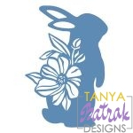 Spring Bunny With Flowers svg