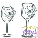 Wine Glasses With Flowers